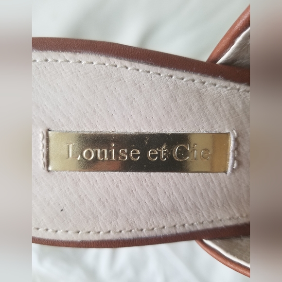 Louise Et Cie Brown Leather Block Heel Sandals 7.5 - Picture 3 of 6